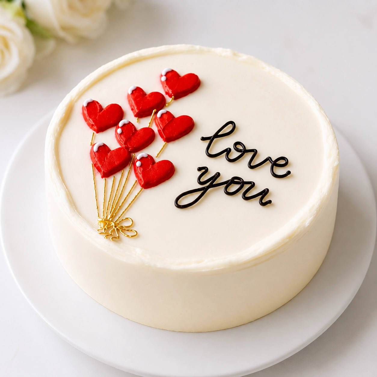 I Love You Balloon Bento Cake with romantic design for love celebrations and special gifting moments